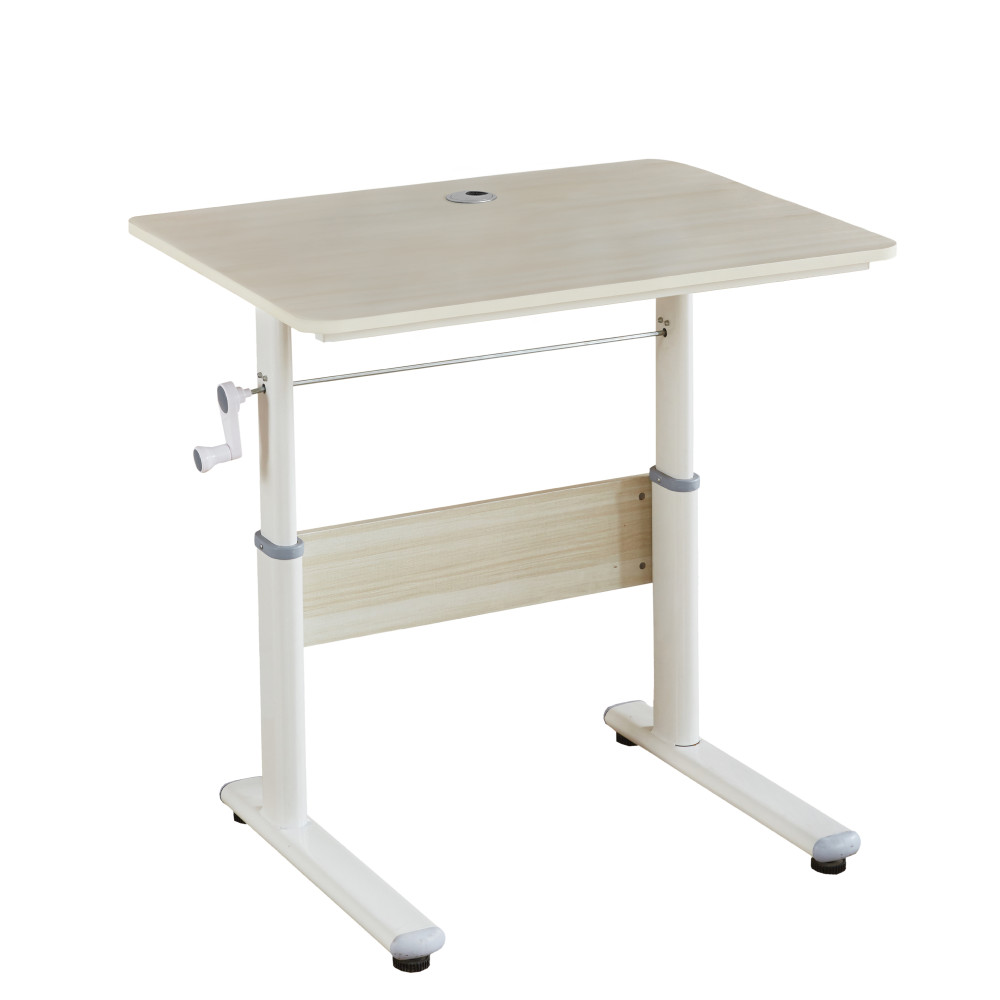 Növekvő íróasztal, tölgy/fehér, KASIOS (RP)