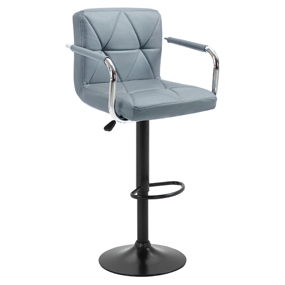 Bárszék, ekobőr szürke/fekete, FABIOLA (RP)