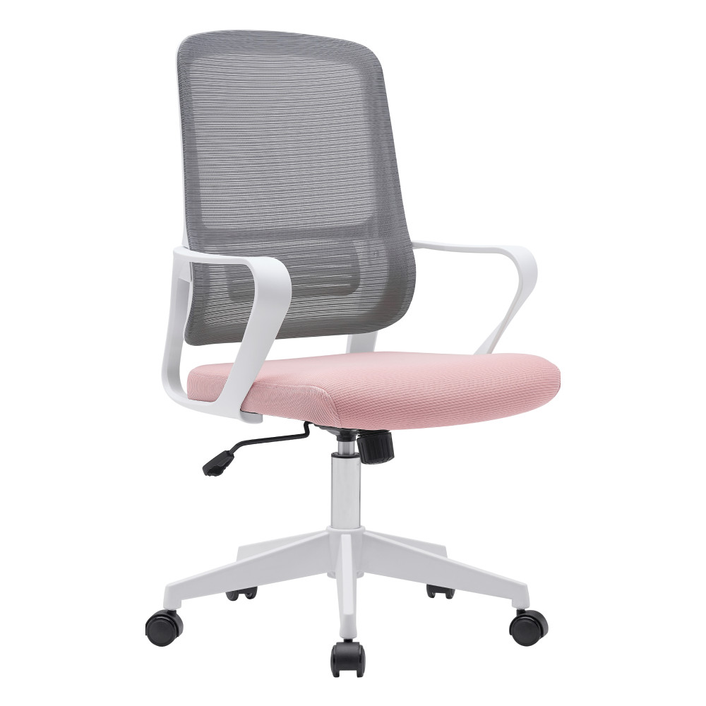 Irodai szék, rózsaszín/szürke/fehér, SALOMO TYP 1 (RP)