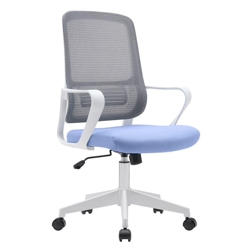 Irodai szék, neomint-világoskék/szürke/fehér, SALOMO TYP 1 (RP)