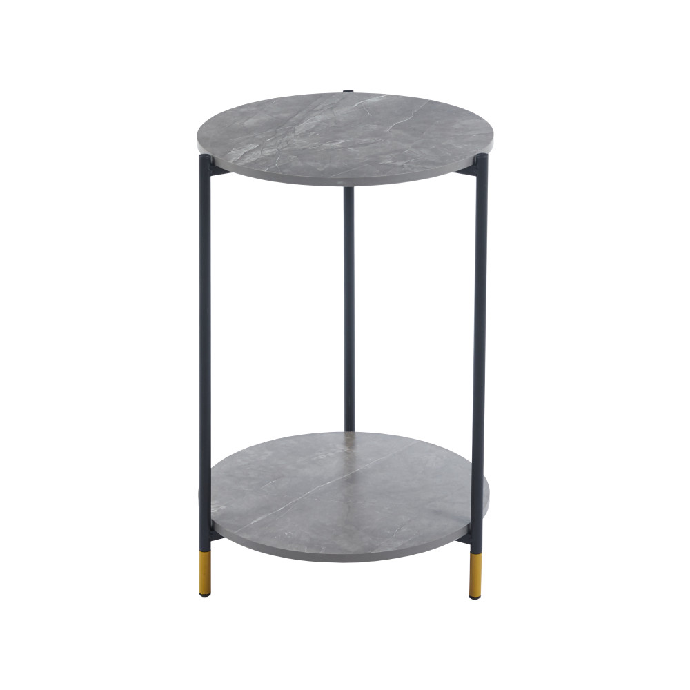 Dohányzóasztal, szürke márvány/fekete, GAJAR (RP)