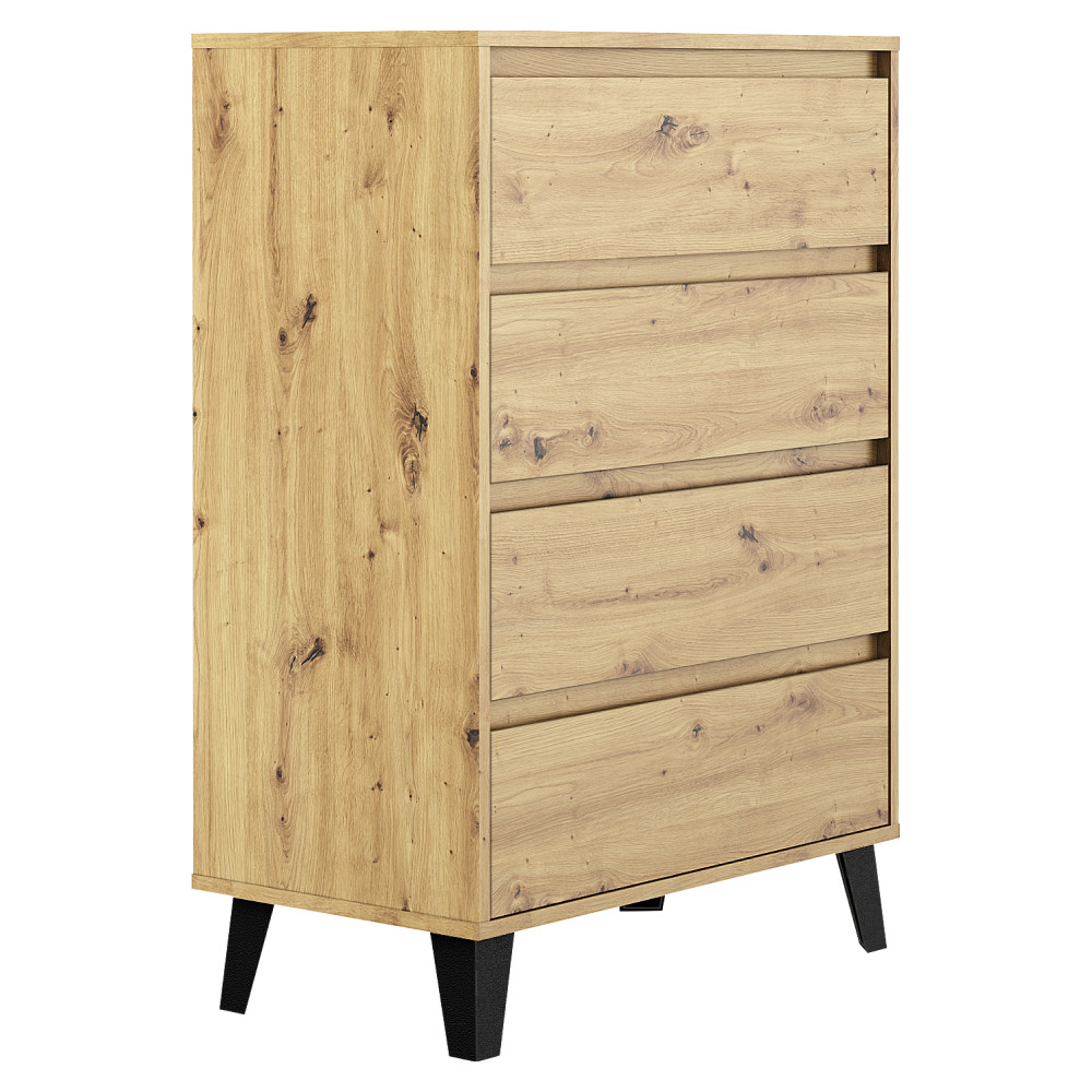 Komód, artisan tölgy, BOGAN NEW 4S70 (RP)