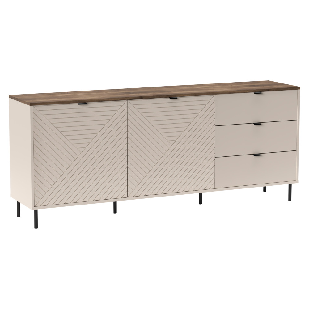 Komód, kasmír/castello tölgy, EYCO 2D3S (RP)