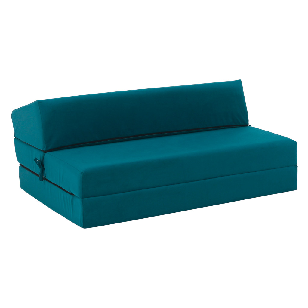 Összecsukható matrac/fotel, 2v1, petróleumzöld, VEDIS (RP)