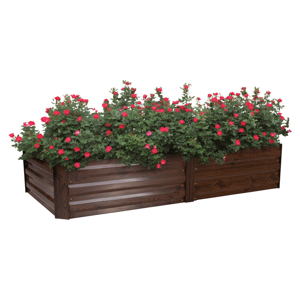 Magasított virágágy, barna, acél, NONKY TYP 7 (RP)