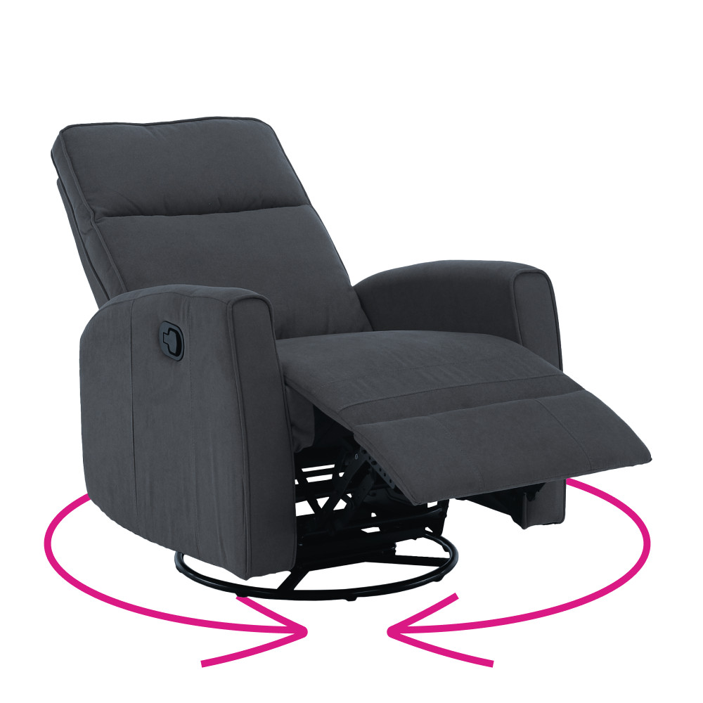 Relax forgószék fotel, szürke, MEKENZI (RP)