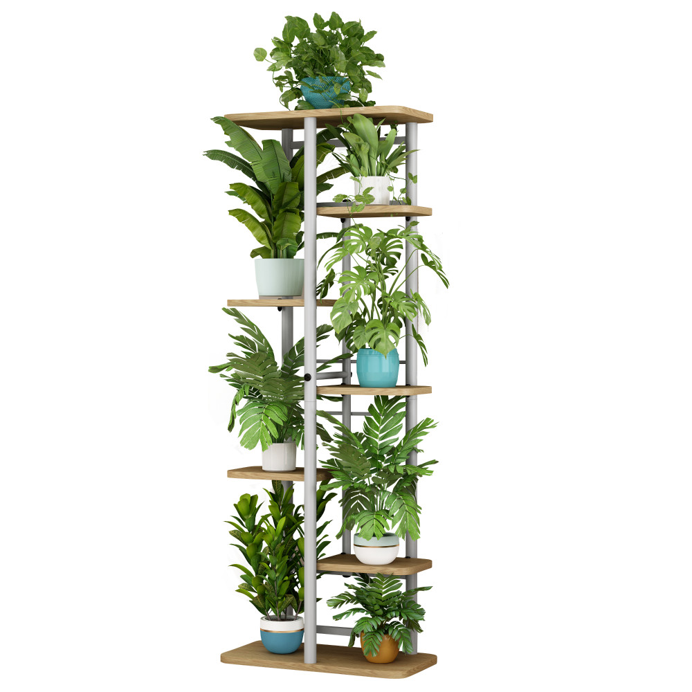 Virágállvány, fehér/sonoma tölgy, LEDOR TYP 3 (RP)