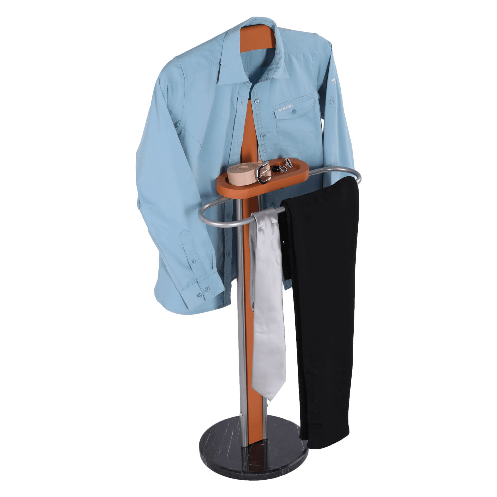 Fogas/szobainas, ezüst fém + bükkfa, LUKE (RP)