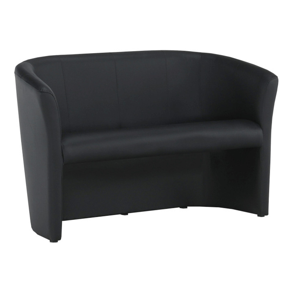 Klub duplafotel, fekete textilbőr, CUBA (RP)