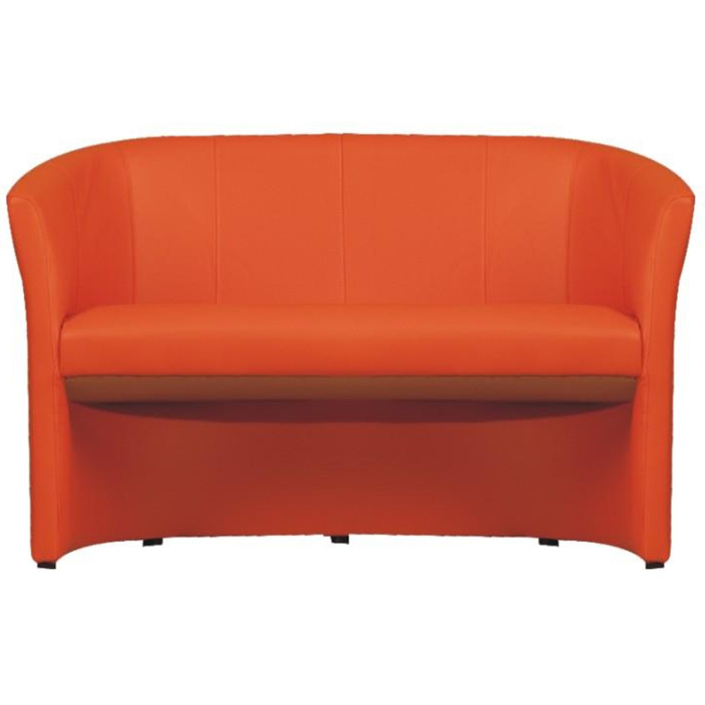 Klub dupla fotel, narancssárga textilbőr, CUBA (RP)