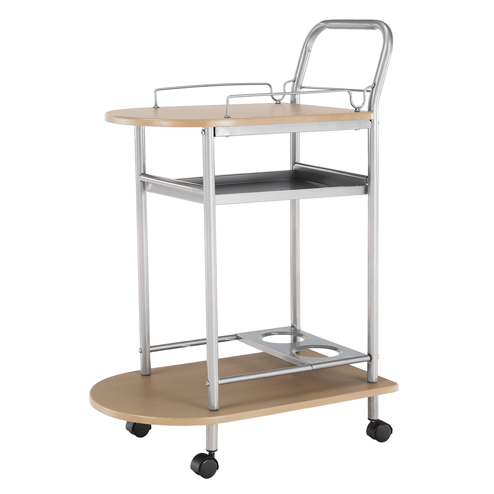 Zsúrasztal, bükk + ezüst fém, LIMA (RP)