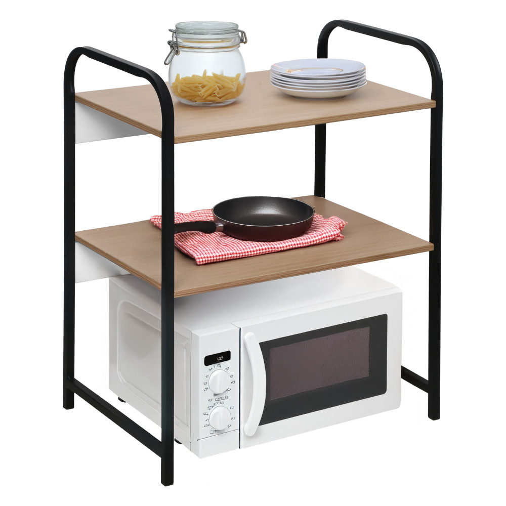 Polcállvány, fekete/barna, BAYAN (RP)