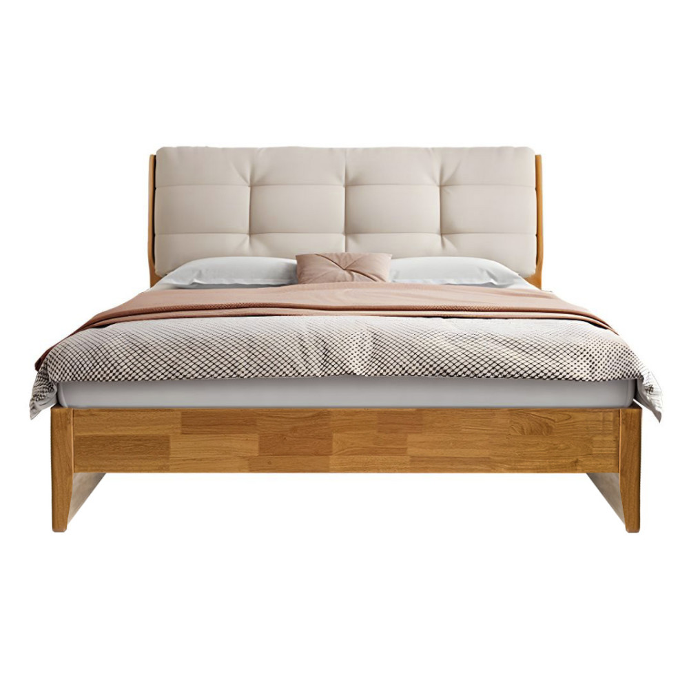 Franciaágy, 180x200, masszív fa, természetes, FLORENCIA (RP)