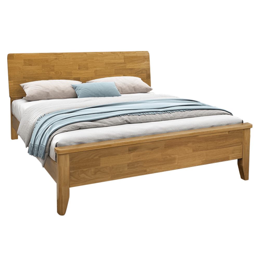 Franciaágy, 160x200, masszív fa, természetes, NOEMI (RP)