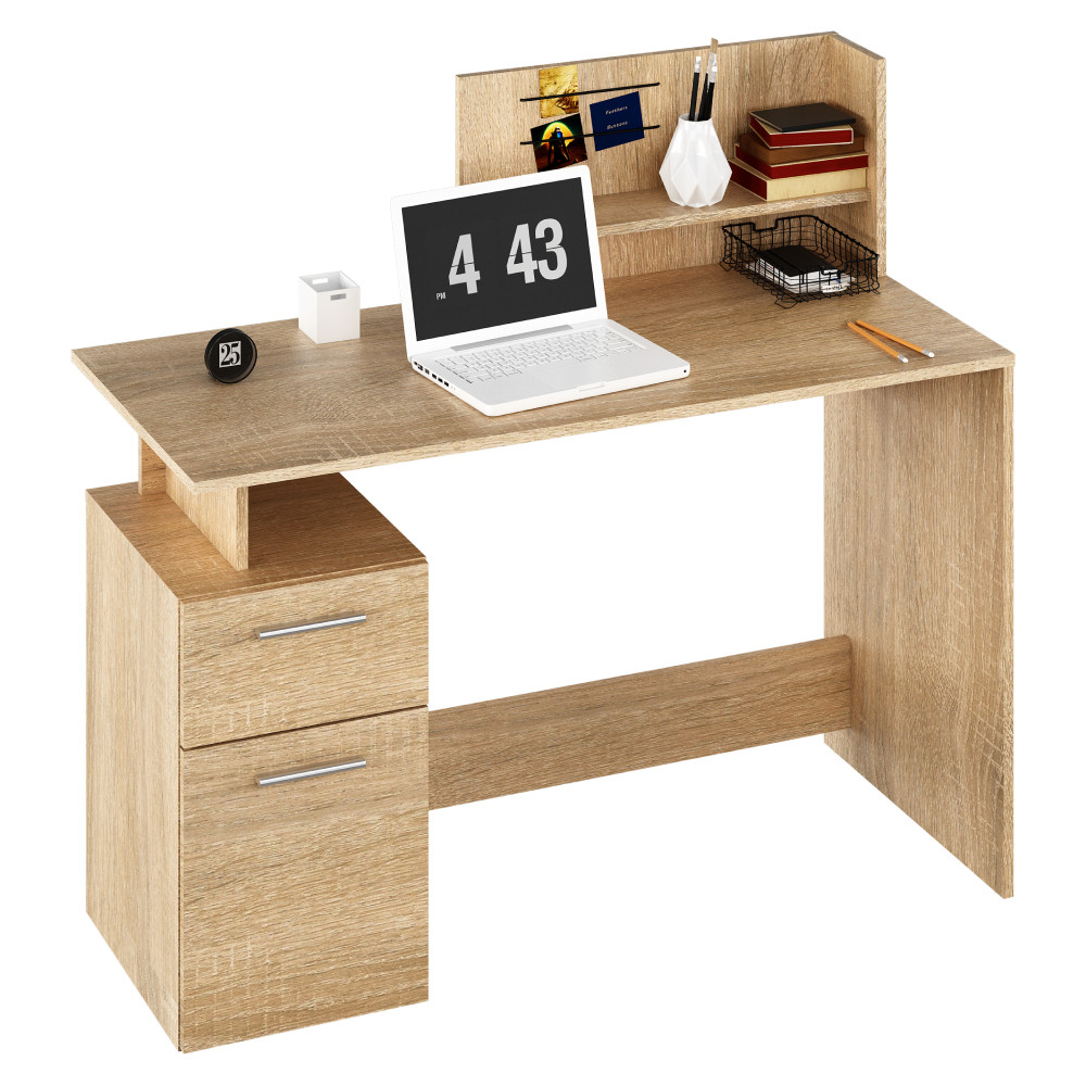 Számítógépasztal, sonoma tölgy, PLATON NEW (RP)
