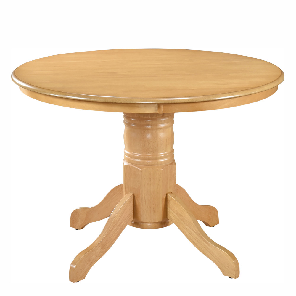 Étkezőasztal, kerek, világos tölgy, átmérő 106 cm, TABLOS (RP)