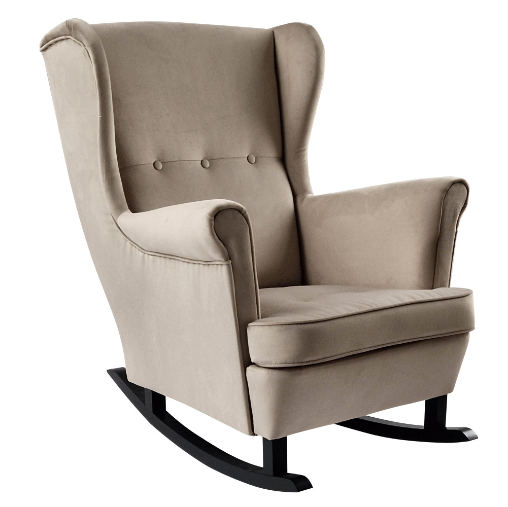 Füles hintafotel, bézs/fekete, TEJA (RP)