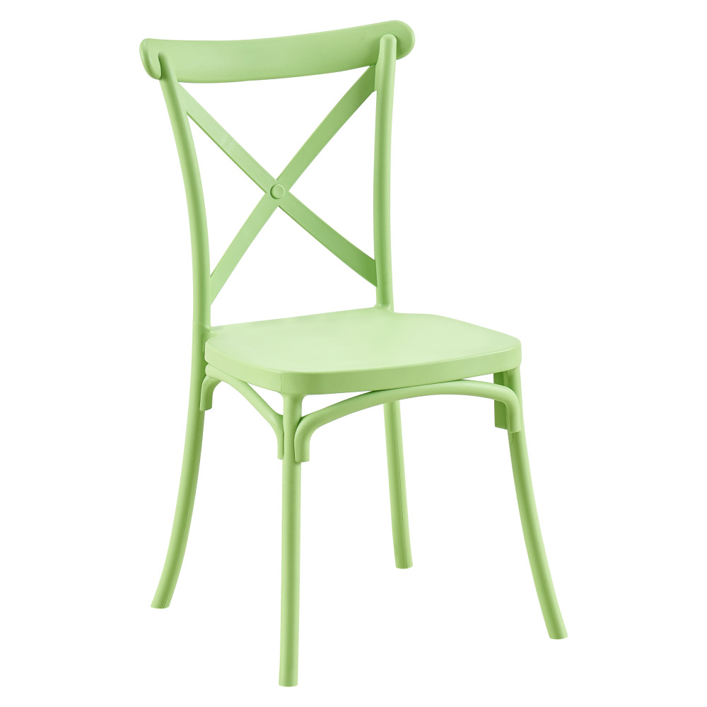 Rakásolható szék, zöld, SAVITA (RP)