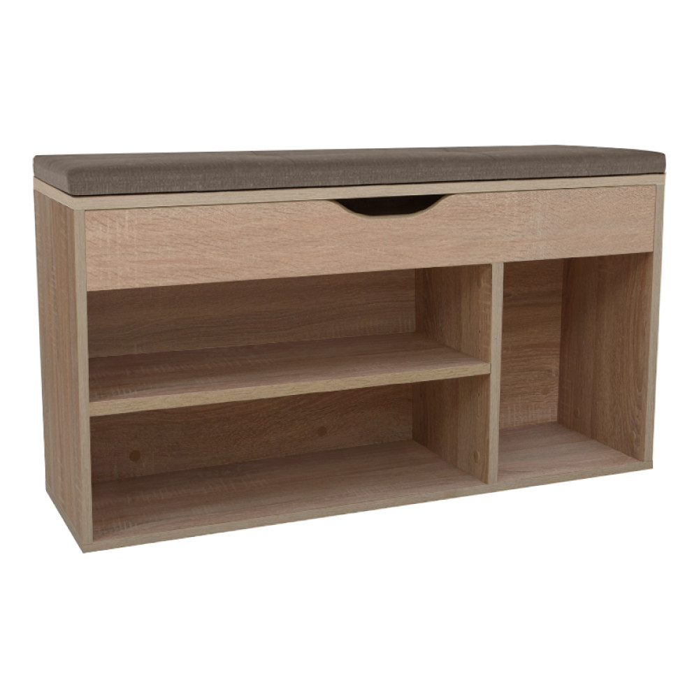 Cipőpolc paddal, sonoma tölgy, FUDDY NEW (RP)