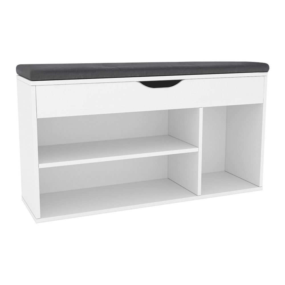 Cipőpolc paddal, fehér, FUDDY NEW (RP)