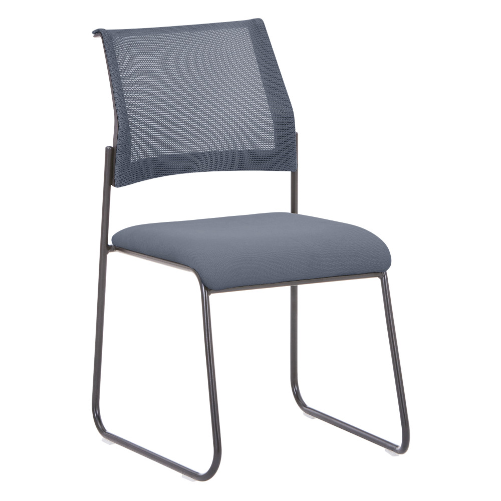 Rakásolható szék, szürke/fekete, BARIS (RP)