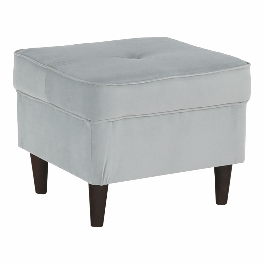 Modern puff, világosszürke/dió, RUFINO 3 NEW (RP)