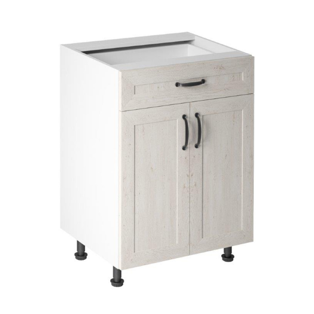 Alsószekrény, fehér/északi sosna, ROYAL D60S1 (RP)