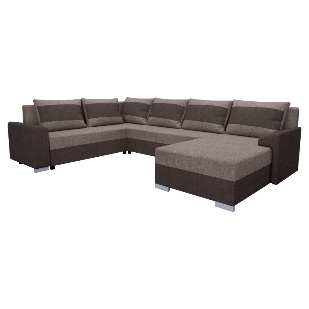 Univerzális ülőgarnitúra, sötétbarna/világosszürke Taupe, ANDRES U UNI (RP)