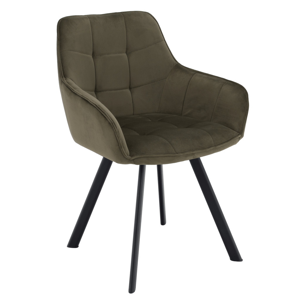 Design fotel, zöld Velvet/fekete, PETIN (RP)