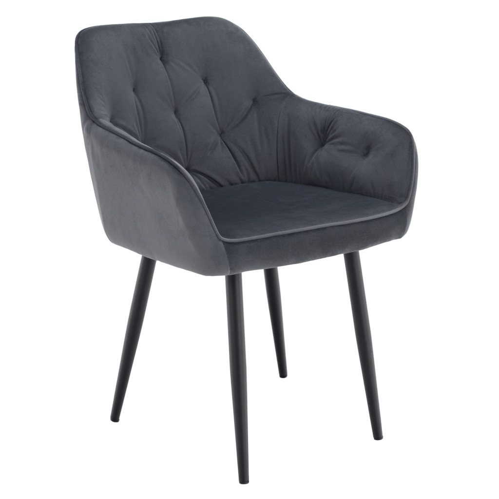 Design fotel, szürke Velvet szövet, VERIO (RP)