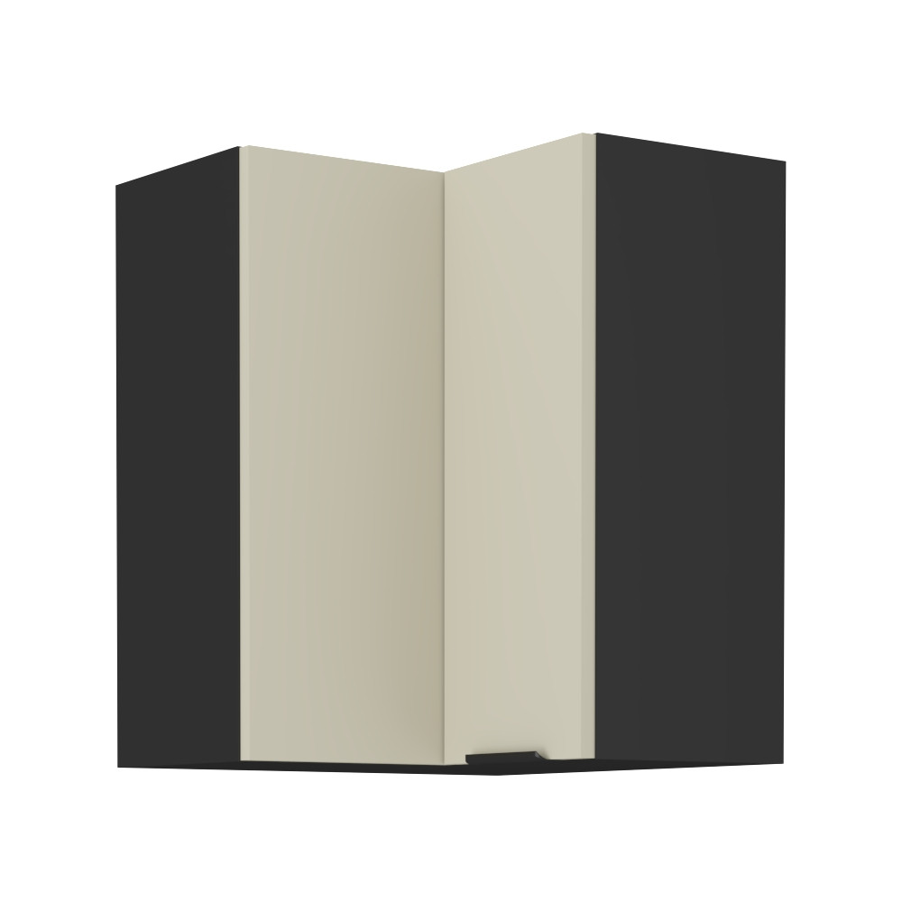 Felső sarokszekrény kasmír/fekete, ARAKA 60x60 GN-72 2F (RP)