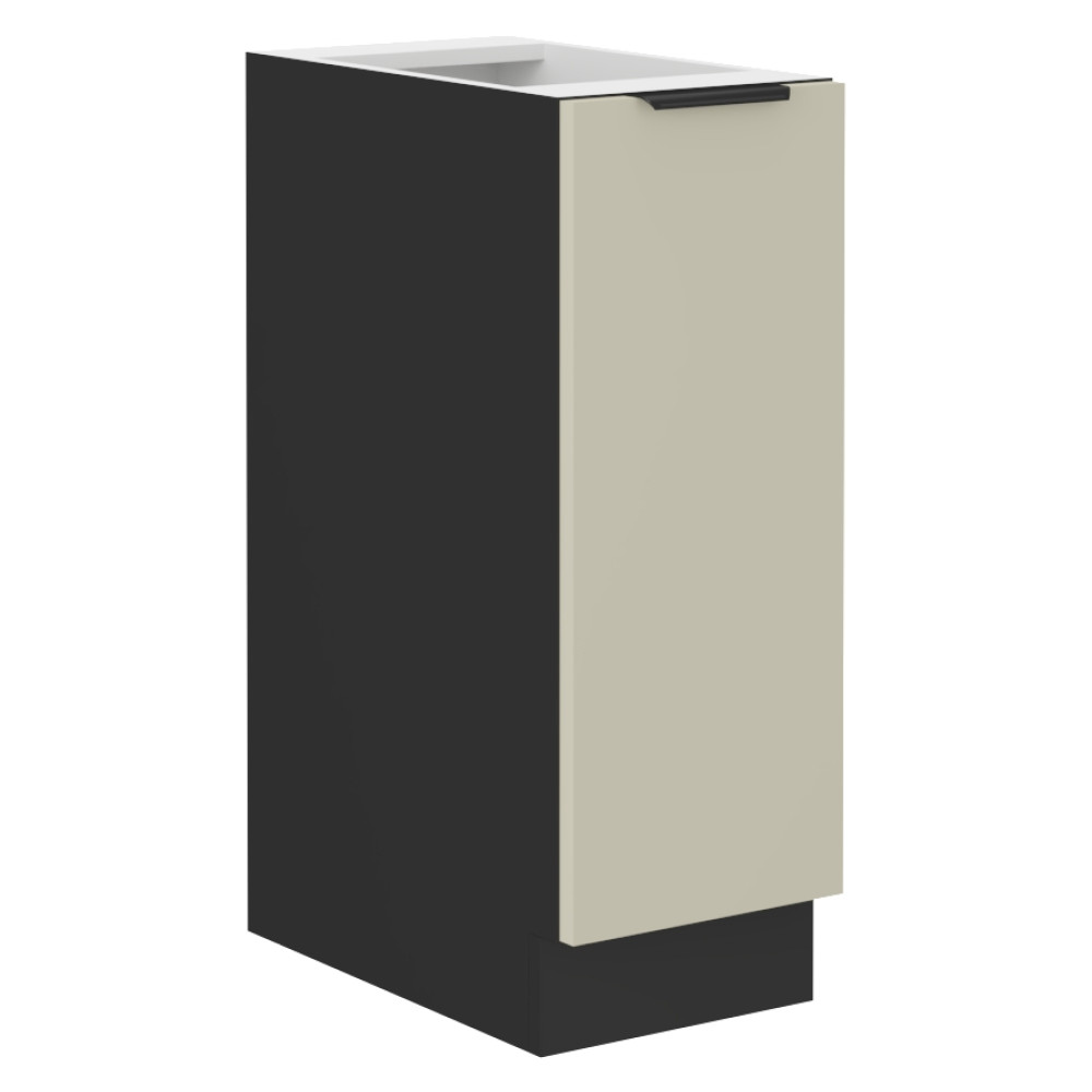 Alsó szekrény kihúzható kosárral, kasmír/fekete, ARAKA 30 D CARGO BB (RP)