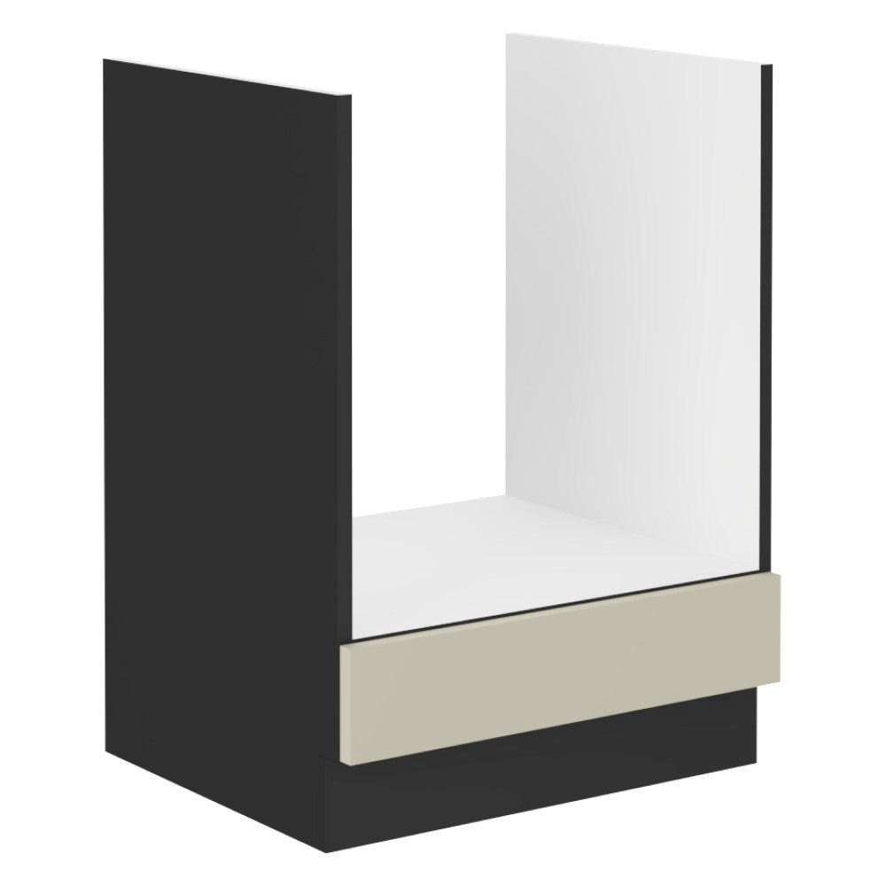 Alsó szekrény, kasmír/fekete, ARAKA 60 D GAZ BB (RP)