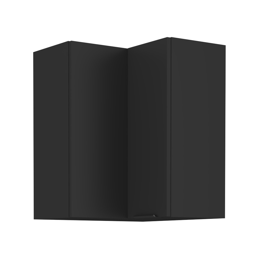 Felső sarokszekrény fekete, SIBER 60x60 GN-72 2F (RP)
