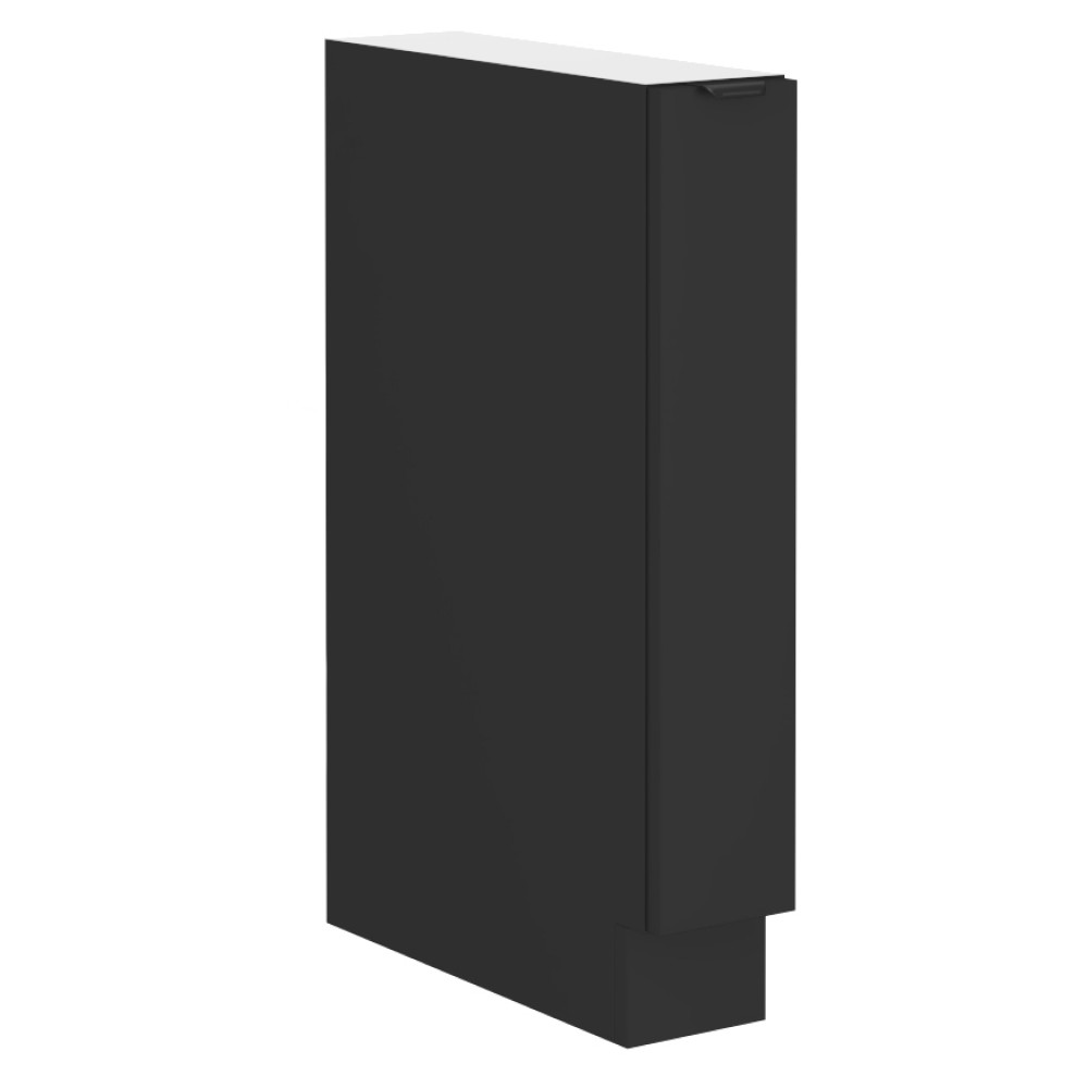 Alsó szekrény kihúzható kosárral, fekete, SIBER 15 D CARGO BB (RP)