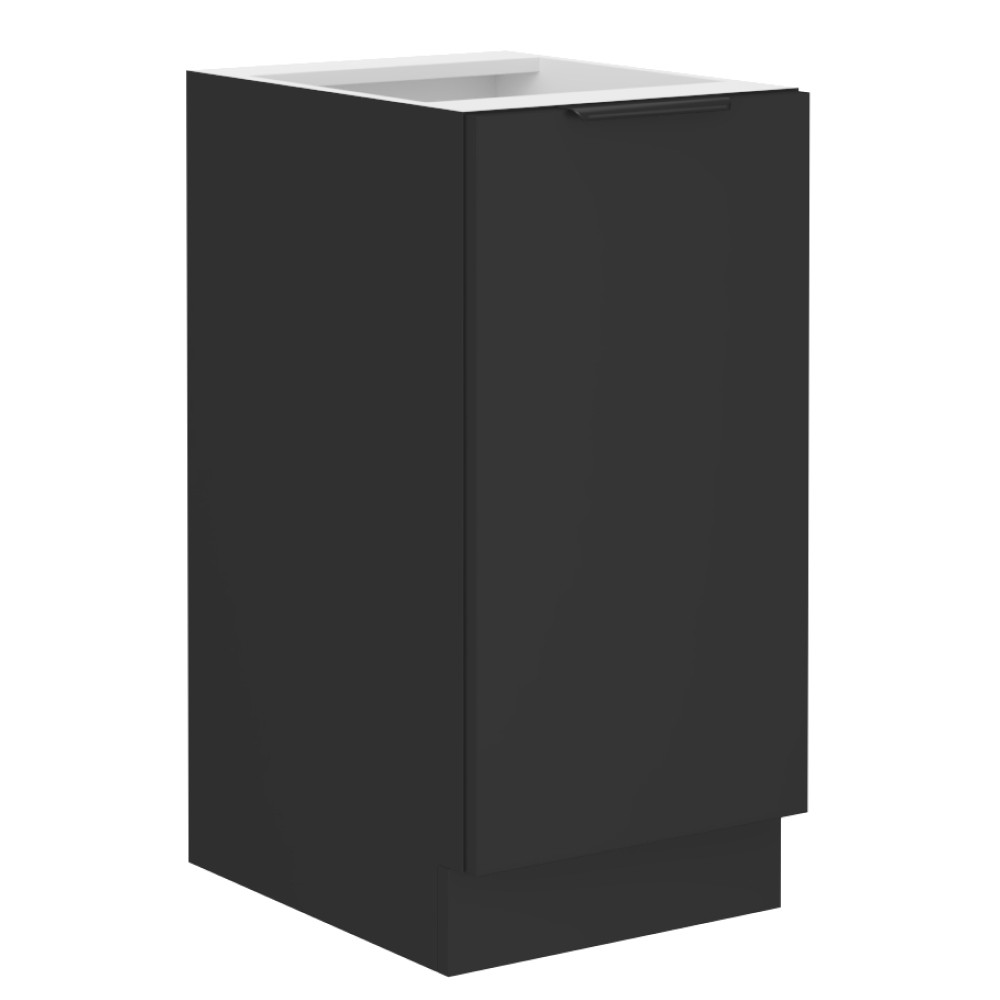 Alsó szekrény, fekete, SIBER 40 D 1F BB (RP)