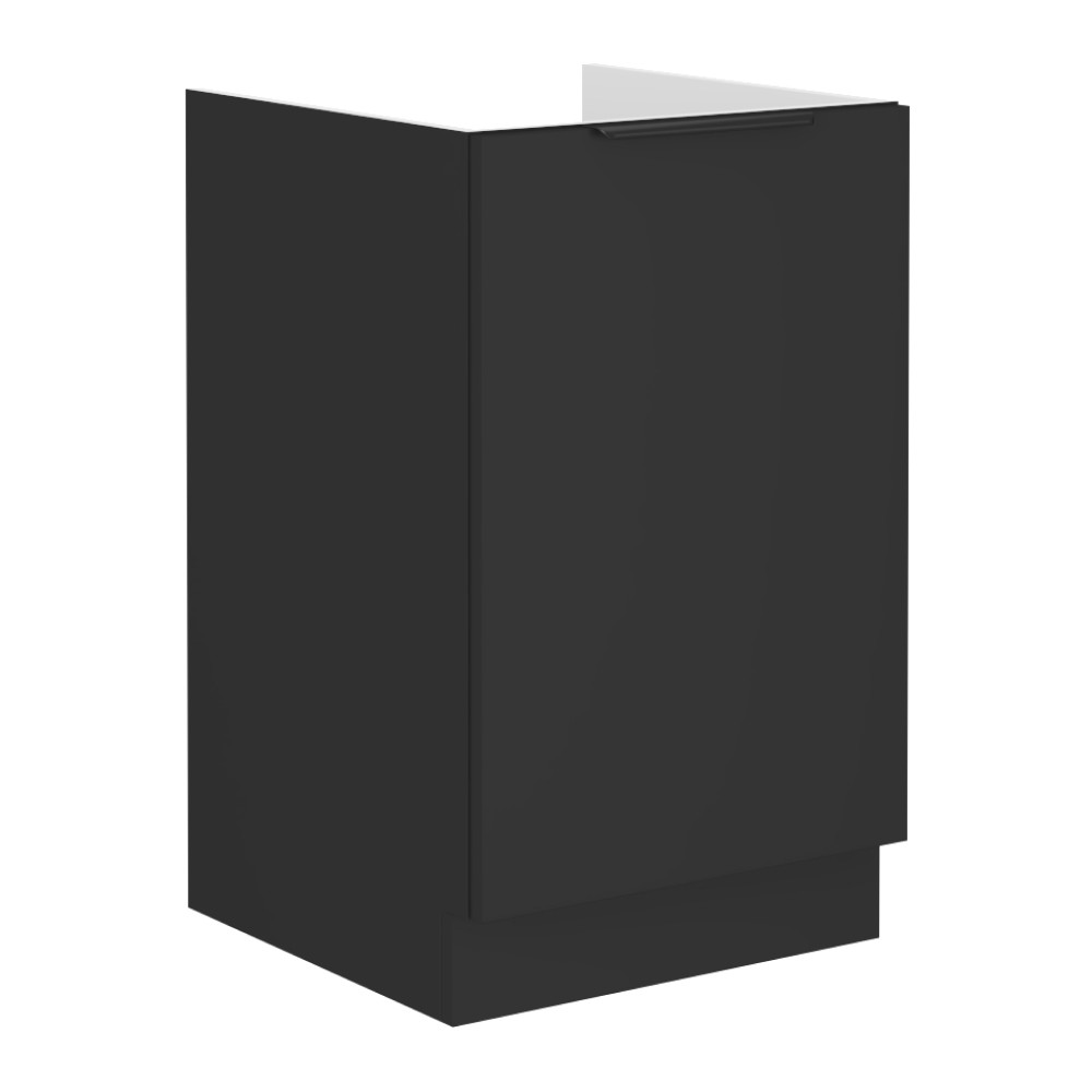 Mosogató szekrény, fekete, SIBER 50 ZL 1F BB (RP)