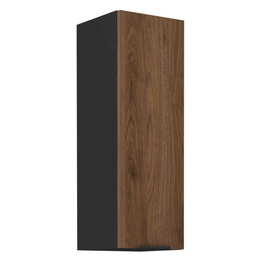 Felső szekrény, okapi dió/fekete, MENZO 30 G-90 1F (RP)