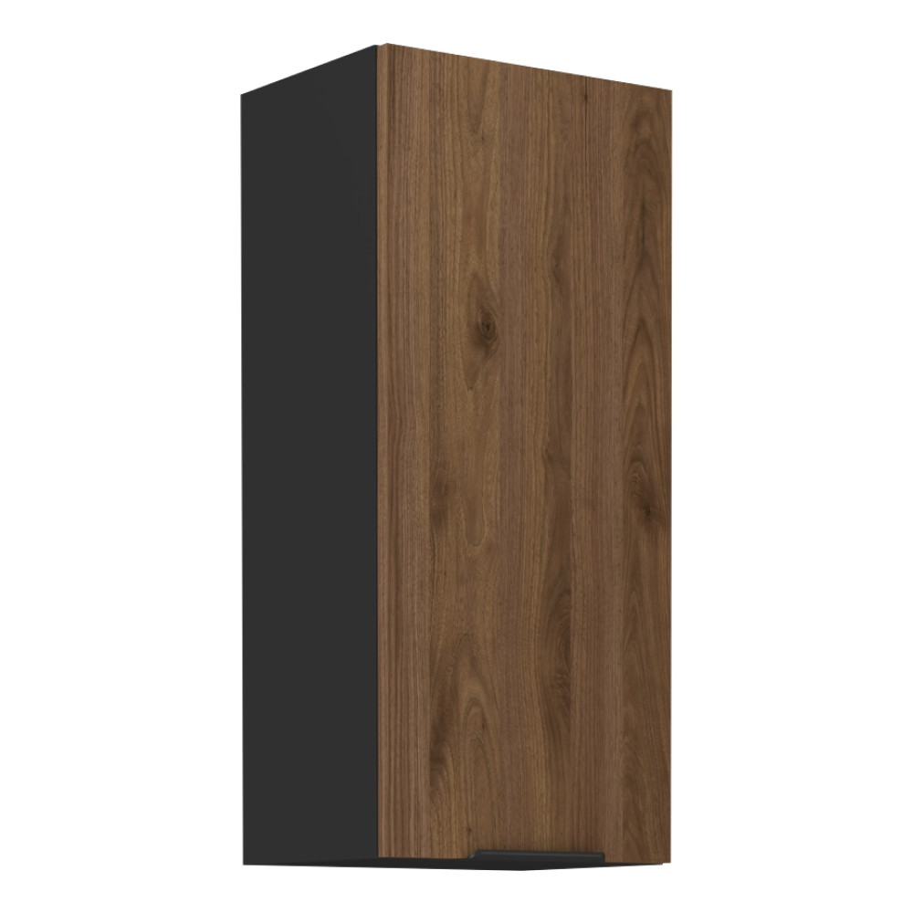 Felső szekrény, okapi dió/fekete, MENZO 40 G-90 1F (RP)