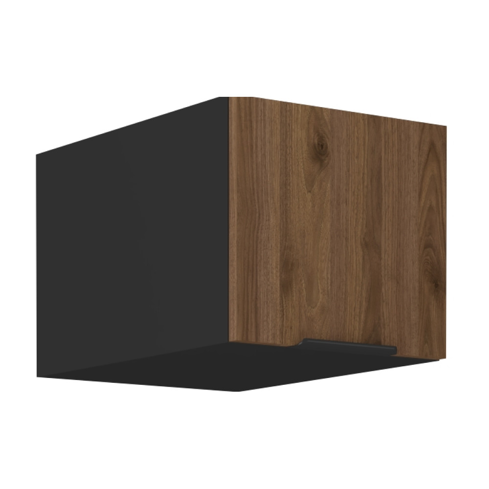 Felső szekrény, okapi dió/fekete, MENZO 40 NAGU-36 1F (RP)