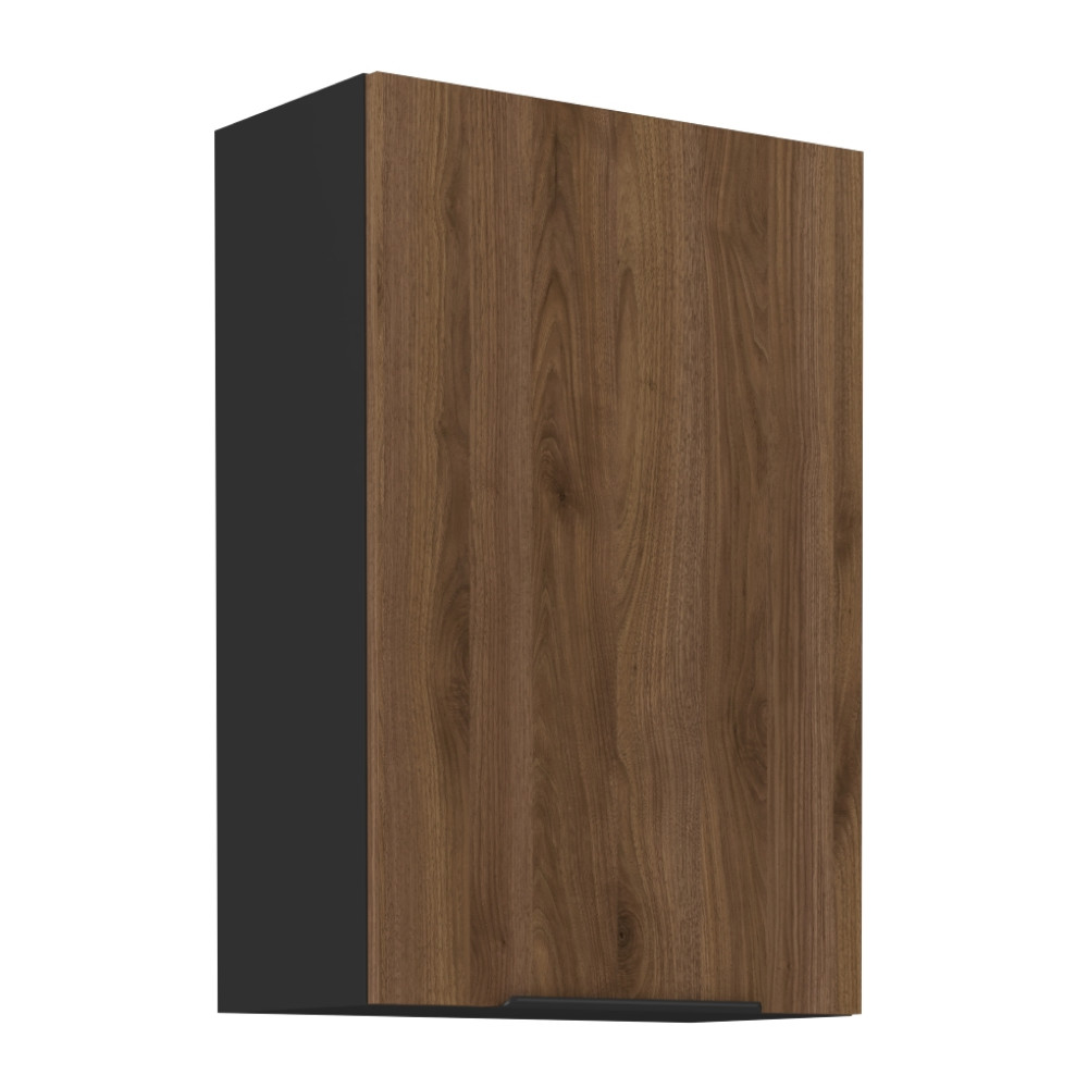 Felső szekrény, okapi dió/fekete, MENZO 60 G-90 1F (RP)