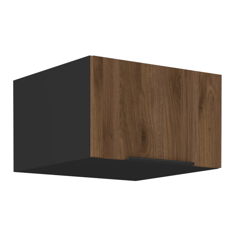 Felső szekrény, okapi dió/fekete, MENZO 60 NAGU-36 1F (RP)