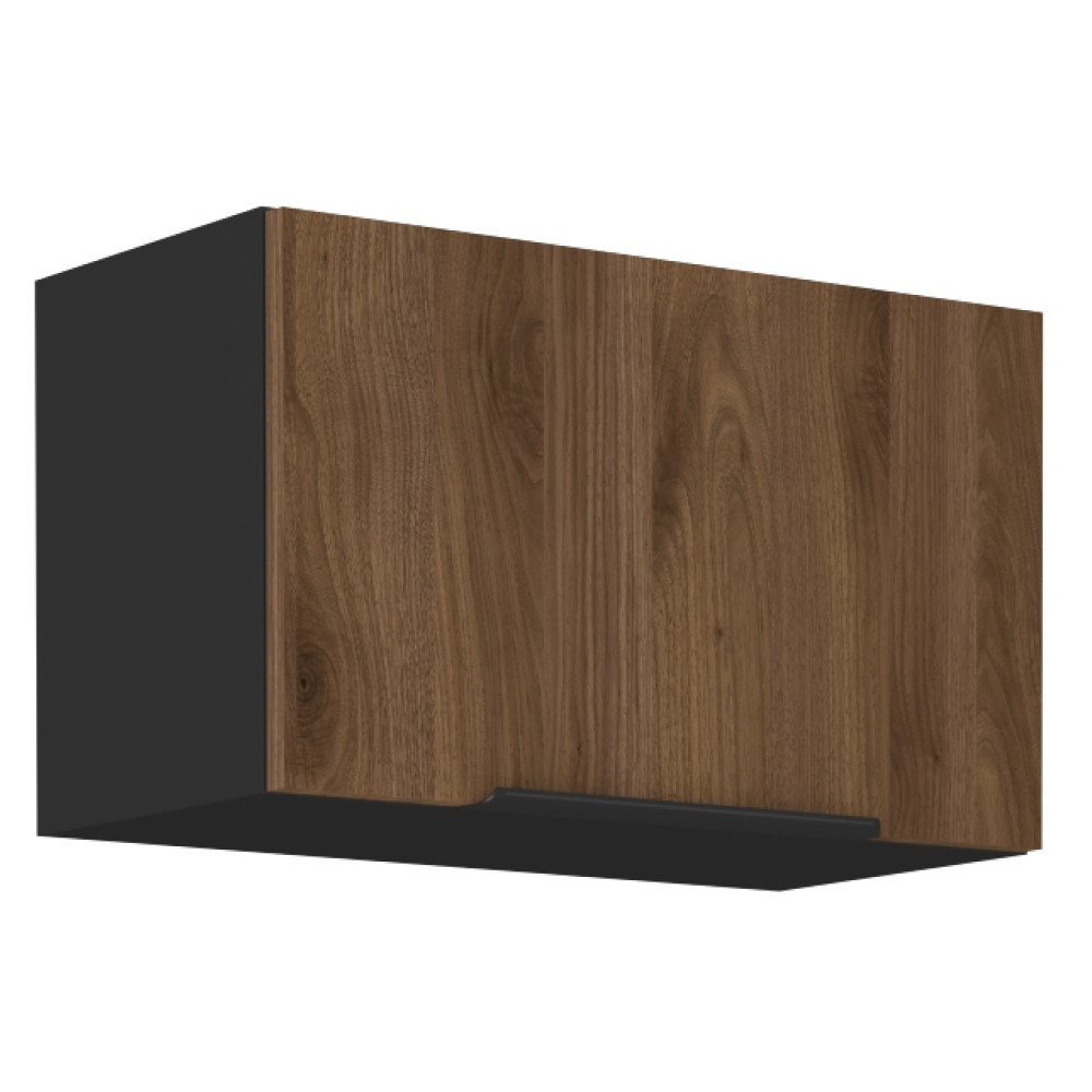Felső szekrény, okapi dió/fekete, MENZO 60 GU-36 1F (RP)