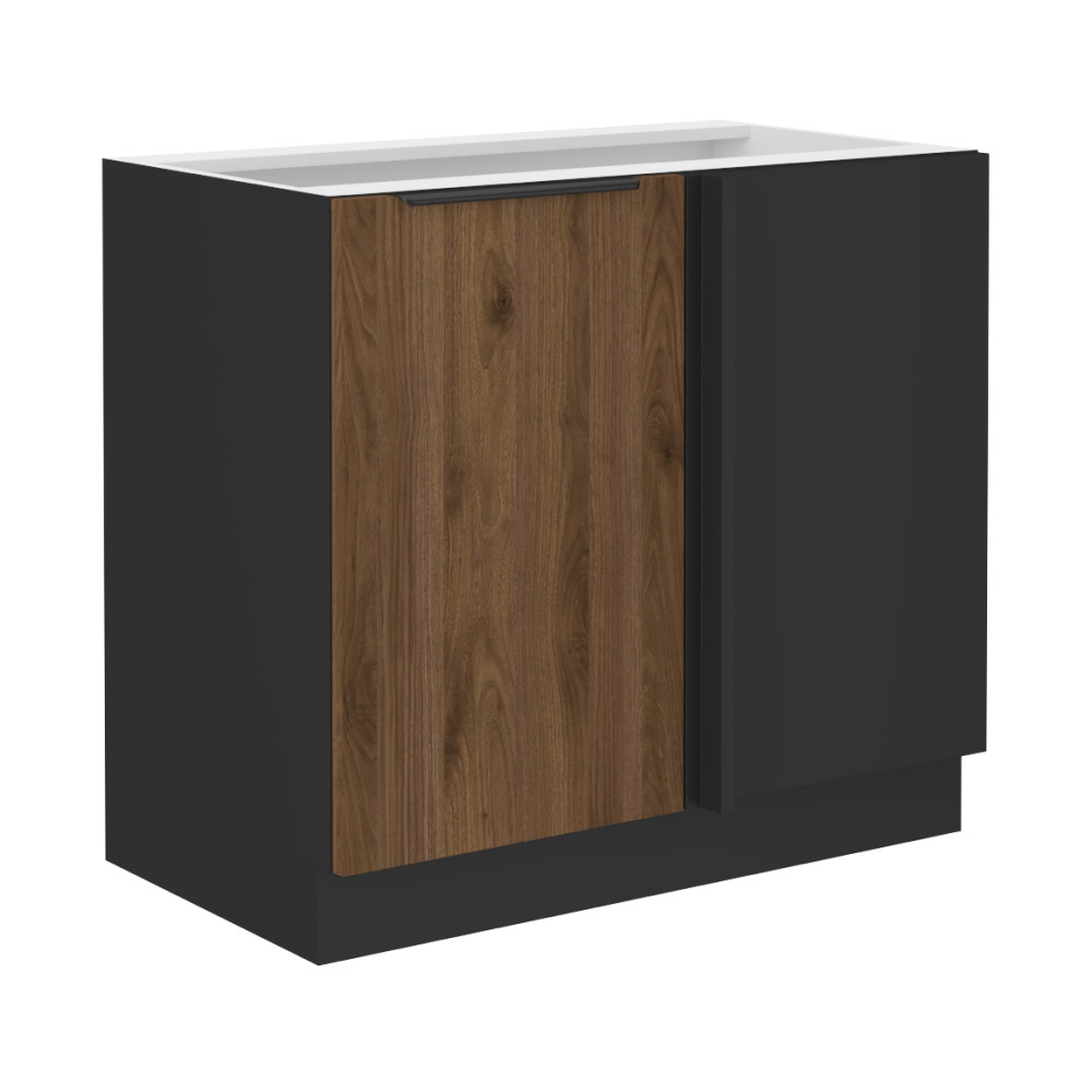 Alsó szekrény, okapi dió/fekete, MENZO 105 ND 1F BB (RP)