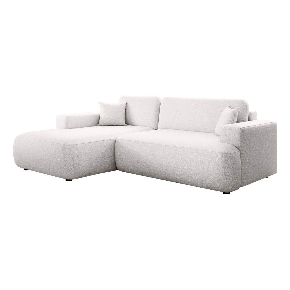 Ülőgarnitúra, fehér, balos, GARY ROH (RP)