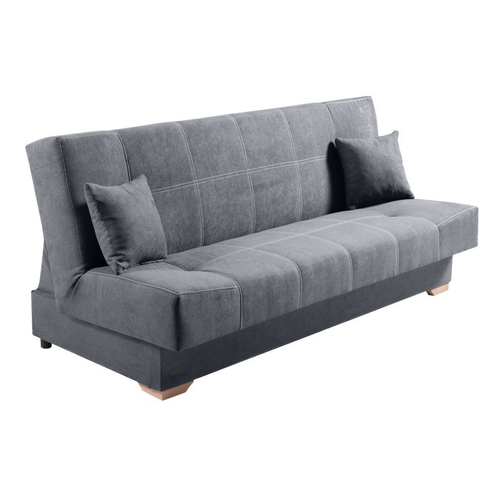 Kinyitható heverő, szürke, GINY (RP)