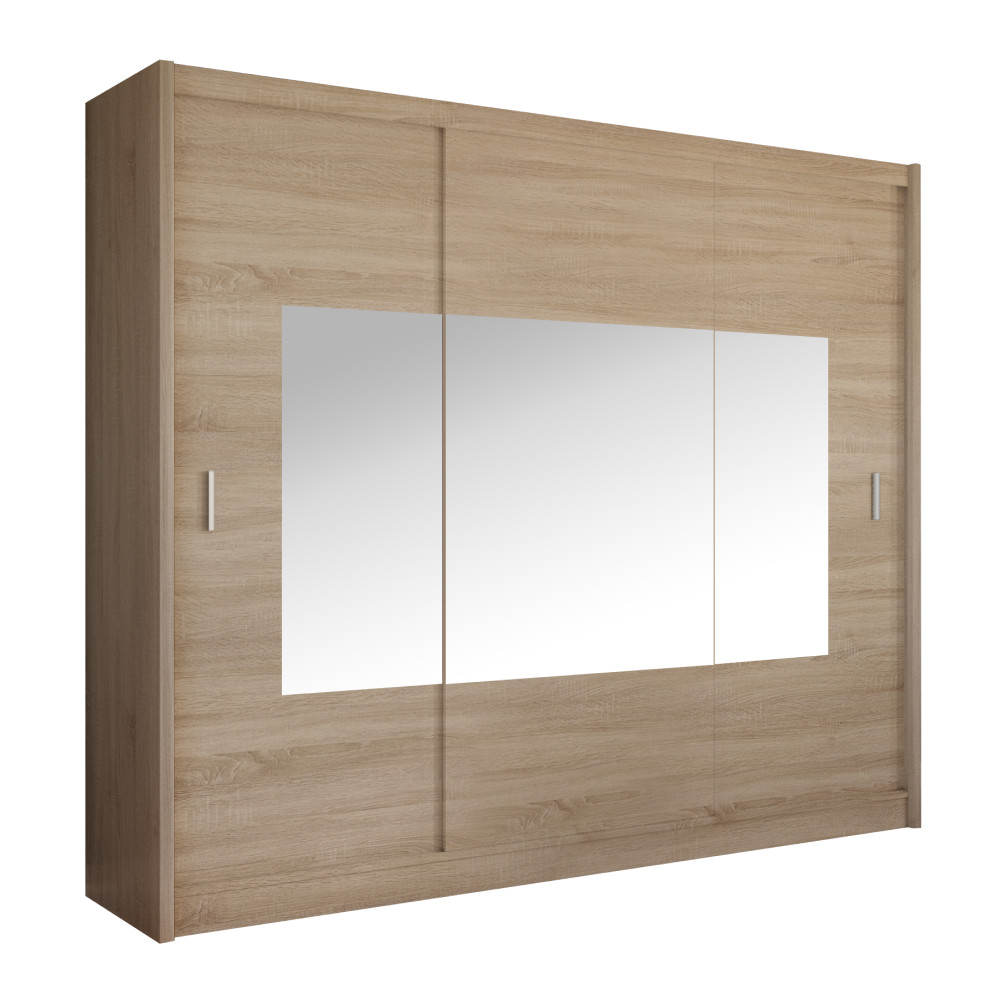 Tolóajtós szekrény, sonoma tölgy, 250x215, MADRYT (RP)