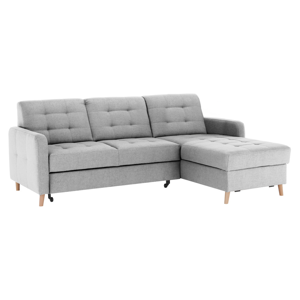 Univerzális sarokgarnitúra, világosszürke, VISBY (RP)