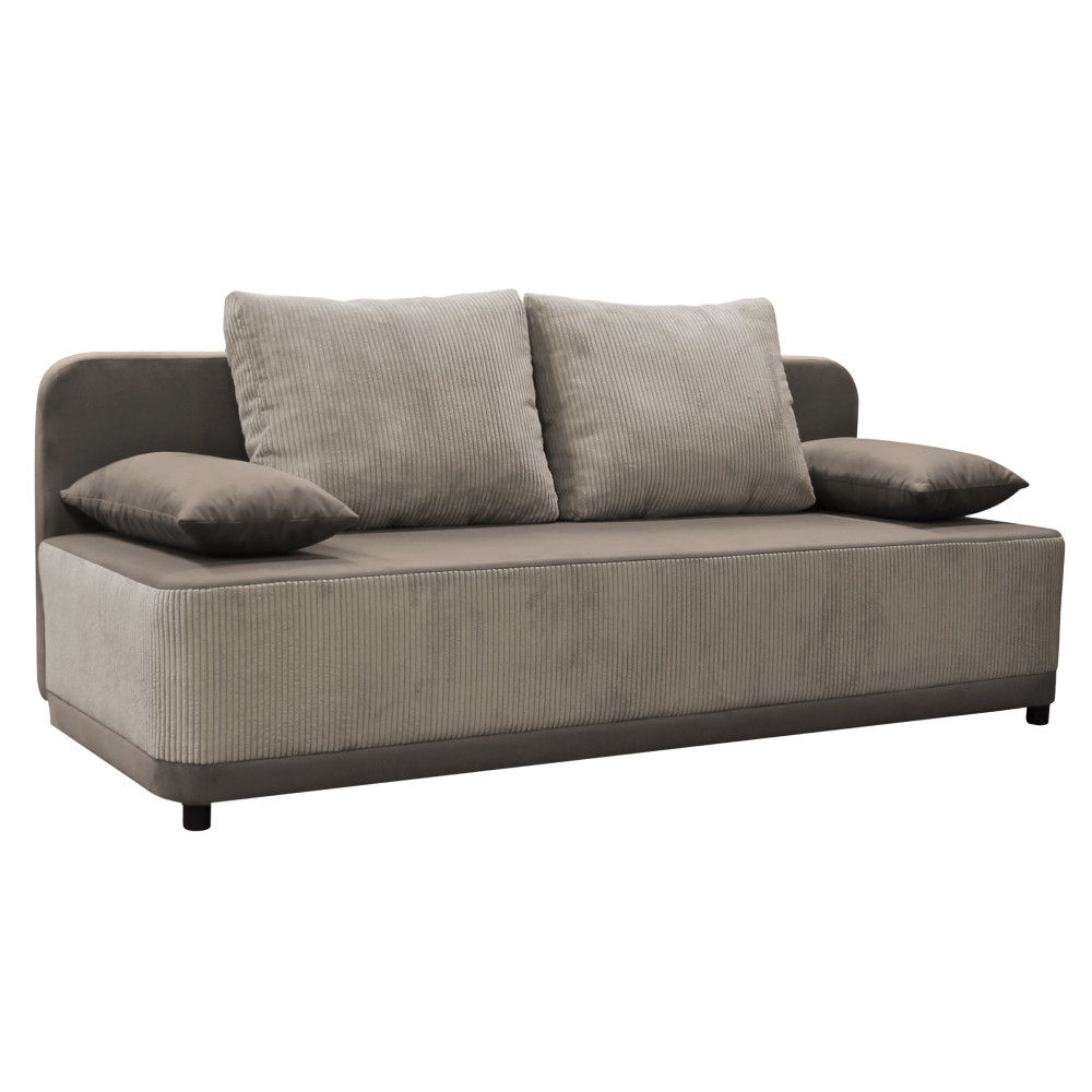 Kihúzható heverő, szürkésbézs Taupe, SENTY (RP)