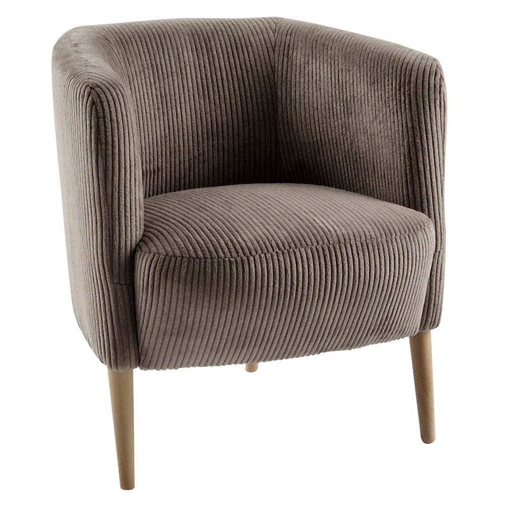 Fotel, szürkésbézs Taupe/bükk, ALIEN (RP)